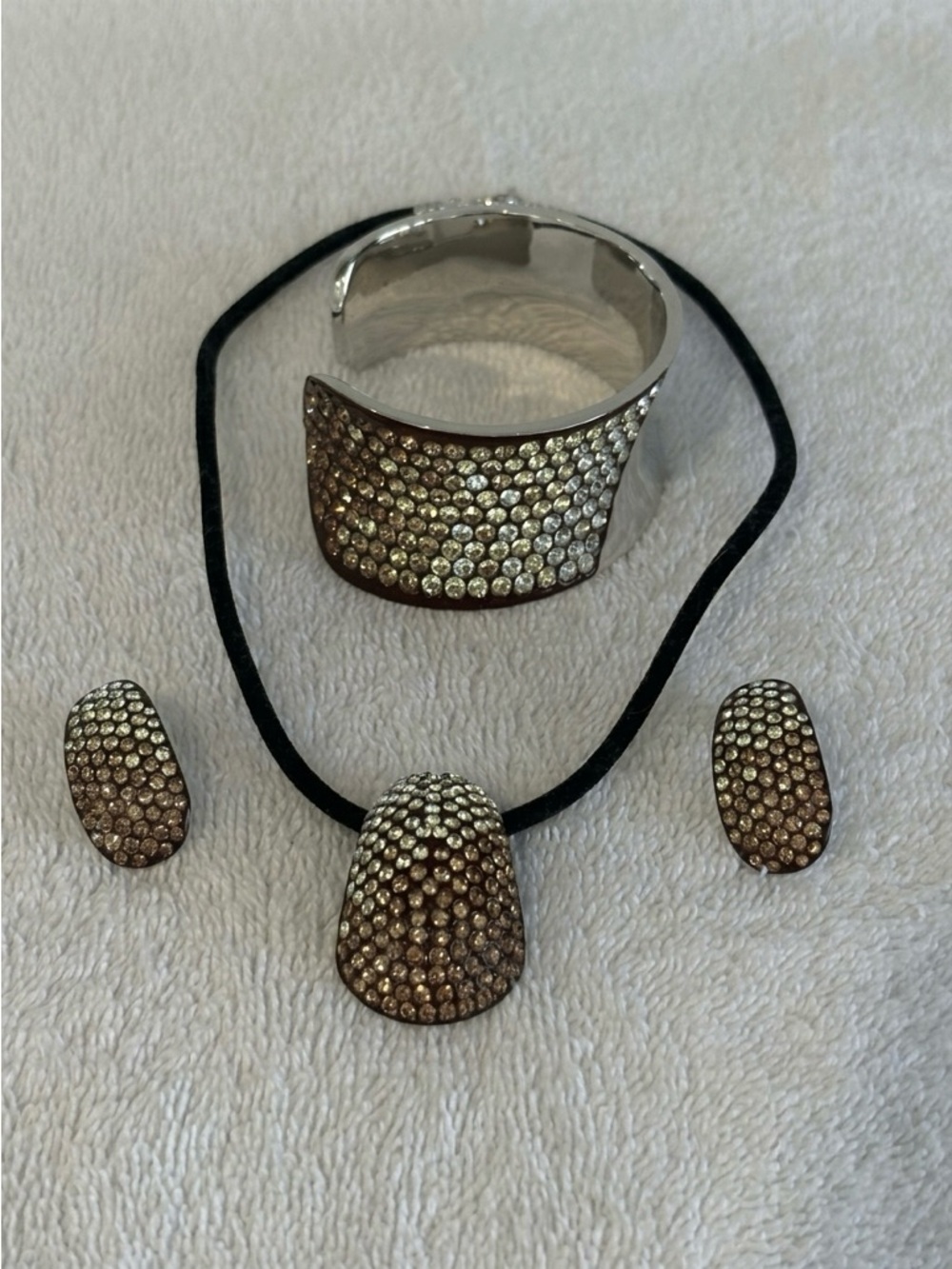 Fifth Avenue Collection Pavé Bracelet Earrings Necklace Set
